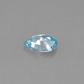 0,84 ctw natürlicher blauer Zirkon, Birnenform, VS