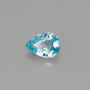 0,99 ctw natürlicher blauer Zirkon, Birnenform, VS