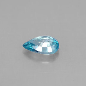 0,99 ctw natürlicher blauer Zirkon, Birnenform, VS