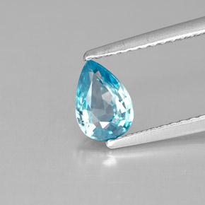 1,05 ctw natürlicher blauer Zirkon, Birnenform, VS