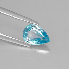 1,05 ctw natürlicher blauer Zirkon, Birnenform, VS