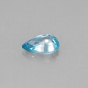 1,05 ctw natürlicher blauer Zirkon, Birnenform, VS