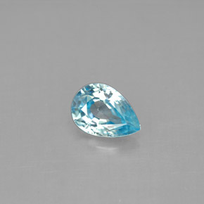 1,03 ctw natürlicher blauer Zirkon, Birnenform, VVS-VS