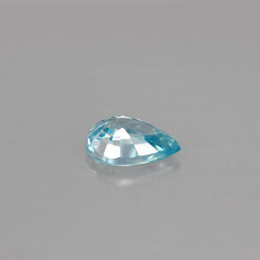 1,03 ctw natürlicher blauer Zirkon, Birnenform, VVS-VS