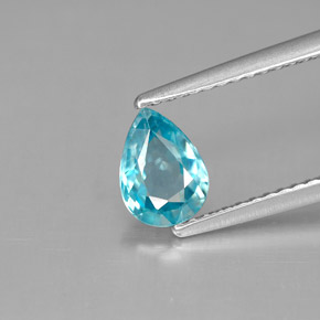 1,02 ctw natürlicher blauer Zirkon, Birnenform, VVS-VS