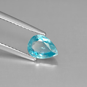 1,02 ctw natürlicher blauer Zirkon, Birnenform, VVS-VS