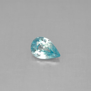 0,88 ctw natürlicher blauer Zirkon, Birnenform, VVS-VS