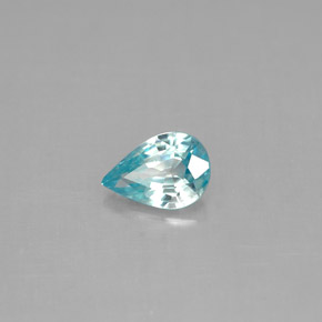 0,88 ctw natürlicher blauer Zirkon, Birnenform, VVS-VS
