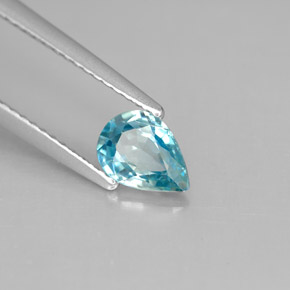 1,00 ctw natürlicher blauer Zirkon, Birnenform, VVS-VS