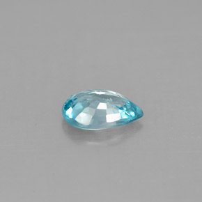 0,89 ctw natürlicher blauer Zirkon, Birnenform, VVS-VS