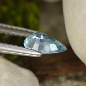 0,92 ctw natürlicher blauer Zirkon, Birnenform, VVS-VS