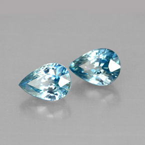  ct natürliche blauer Zirkon-Edelsteine, Birnenform, VVS-VS