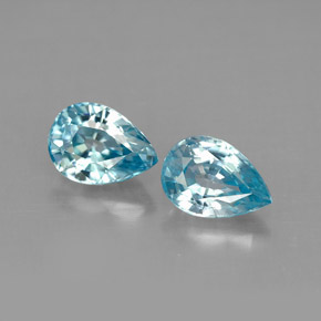  ct natürliche blauer Zirkon-Edelsteine, Birnenform, VVS-VS