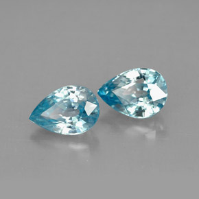  ct natürliche blauer Zirkon-Edelsteine, Birnenform, VVS-VS