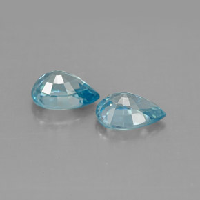  ct natürliche blauer Zirkon-Edelsteine, Birnenform, VVS-VS