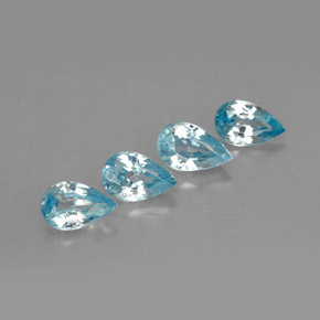  ct natürliche blauer Zirkon-Edelsteine, Birnenform, VVS-VS