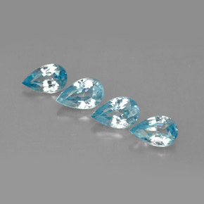  ct natürliche blauer Zirkon-Edelsteine, Birnenform, VVS-VS