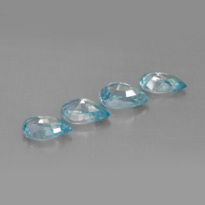  ct natürliche blauer Zirkon-Edelsteine, Birnenform, VVS-VS