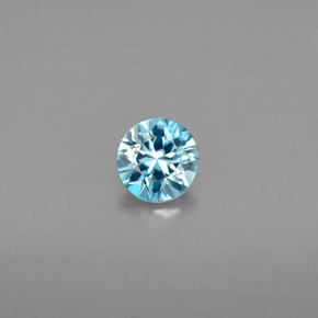 0,68 ctw natürlicher blauer Zirkon, Rundschliff, VVS-VS