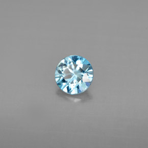 0,68 ctw natürlicher blauer Zirkon, Rundschliff, VVS-VS