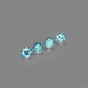 ct natürliche blauer Zirkon-Edelsteine, Rundschliff, VVS-VS