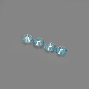  ct natürliche blauer Zirkon-Edelsteine, Rundschliff, VVS-VS