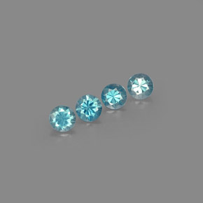  ct natürliche blauer Zirkon-Edelsteine, Rundschliff, VVS-VS