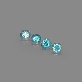  ct natürliche blauer Zirkon-Edelsteine, Rundschliff, VVS-VS