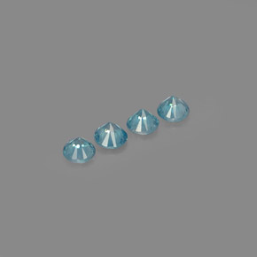  ct natürliche blauer Zirkon-Edelsteine, Rundschliff, VVS-VS