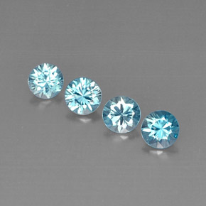  ct natürliche blauer Zirkon-Edelsteine, Rundschliff, VVS-VS