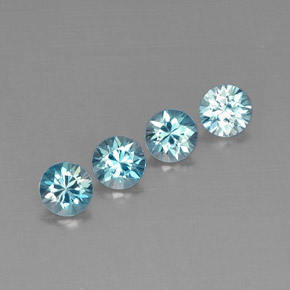  ct natürliche blauer Zirkon-Edelsteine, Rundschliff, VVS-VS