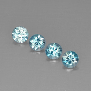  ct natürliche blauer Zirkon-Edelsteine, Rundschliff, VVS-VS