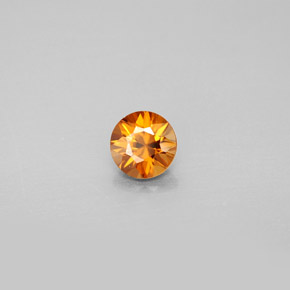 0,98 ctw natürlicher orangefarbener Zirkon, Rundschliff, VVS-VS