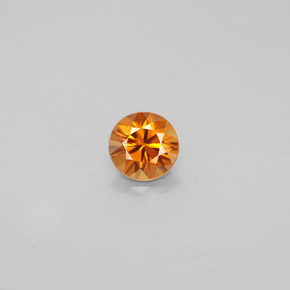 0,98 ctw natürlicher orangefarbener Zirkon, Rundschliff, VVS-VS