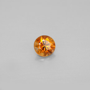 0,98 ctw natürlicher orangefarbener Zirkon, Rundschliff, VVS-VS
