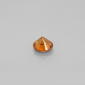 0,98 ctw natürlicher orangefarbener Zirkon, Rundschliff, VVS-VS