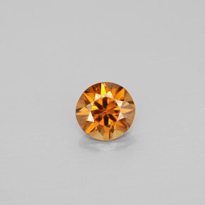 0,86 ctw natürlicher orangefarbener Zirkon, Rundschliff, VVS-VS