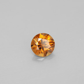 0,86 ctw natürlicher orangefarbener Zirkon, Rundschliff, VVS-VS