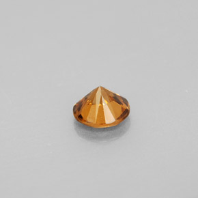 0,86 ctw natürlicher orangefarbener Zirkon, Rundschliff, VVS-VS