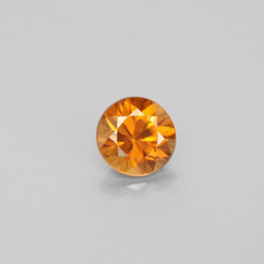 0,99 ctw natürlicher orangefarbener Zirkon, Rundschliff, VVS-VS