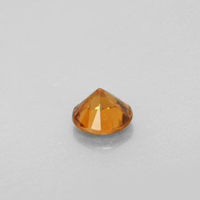 0,99 ctw natürlicher orangefarbener Zirkon, Rundschliff, VVS-VS