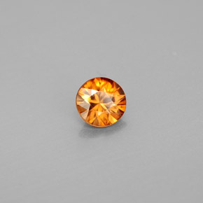 0,91 ctw natürlicher orangefarbener Zirkon, Rundschliff, VS
