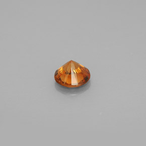 0,91 ctw natürlicher orangefarbener Zirkon, Rundschliff, VS