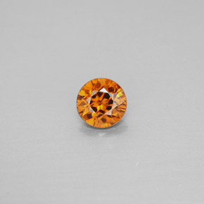 0,98 ctw natürlicher orangefarbener Zirkon, Rundschliff, VS
