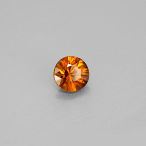 1,01 ctw natürlicher orangefarbener Zirkon, Rundschliff, VS