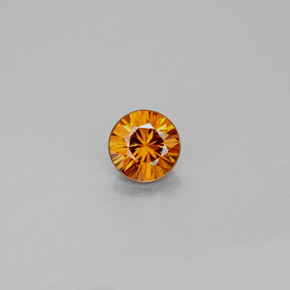 1,02 ctw natürlicher orangefarbener Zirkon, Rundschliff, VS