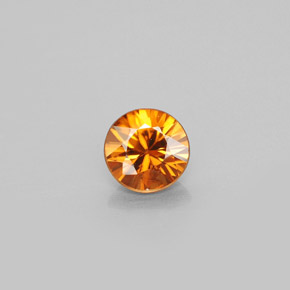 0,91 ctw natürlicher orangefarbener Zirkon, Rundschliff, VS