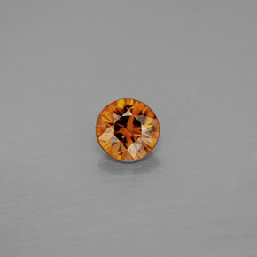 0,99 ctw natürlicher orangefarbener Zirkon, Rundschliff, VS