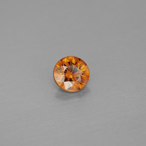 0,99 ctw natürlicher orangefarbener Zirkon, Rundschliff, VS
