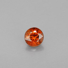 0,96 ctw natürlicher orangefarbener Zirkon, Rundschliff, VS
